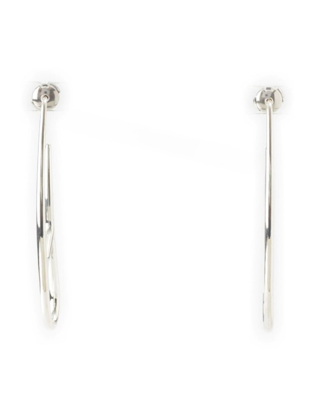Hermes Chaine D'ancre Twist Punk Earrings Silver